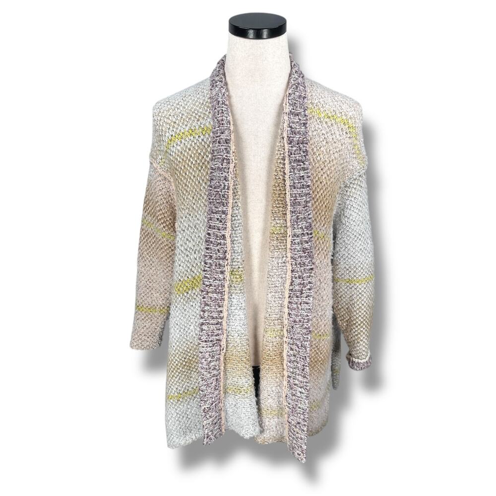 Free People Daydreamer Cardi Open Front Cardigan Sweater Womens Small Multi Knit